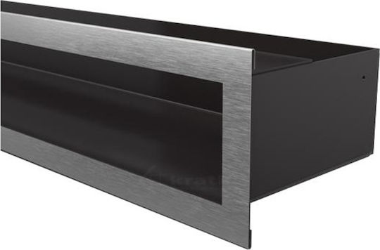 Kratki Ορθογώνια Περσίδα Τζακιού 80x9cm Inox