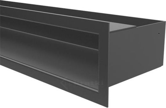 Kratki Ορθογώνια Περσίδα Τζακιού 40x9cm Γκρι