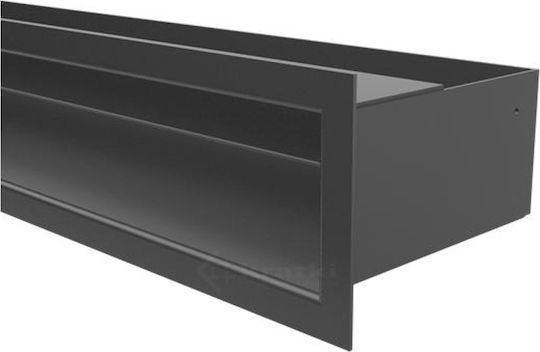 Kratki Perdea de aer pentru șemineu dreptunghiulară Perdea de aer pentru șemineu 60x9cm Gri
