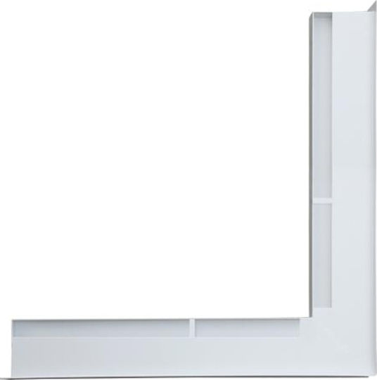 Kratki Γωνιακή Περσίδα Τζακιού 56x56x9cm Λευκή