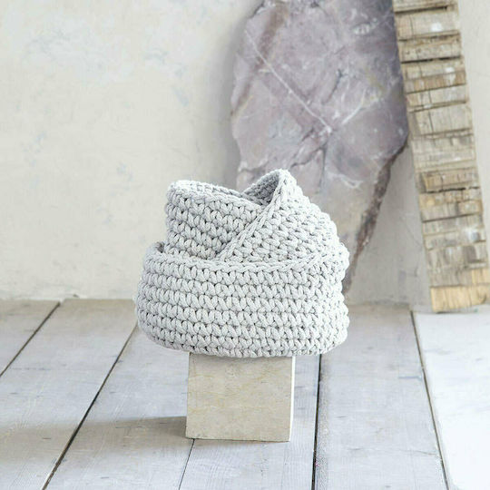Nima Panier Декоративна кошница Текстил Слонова кост 28x28x15бр