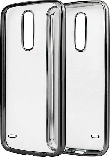 Powertech Umschlag Rückseite Metallisch Schwarz (Redmi Note 4)