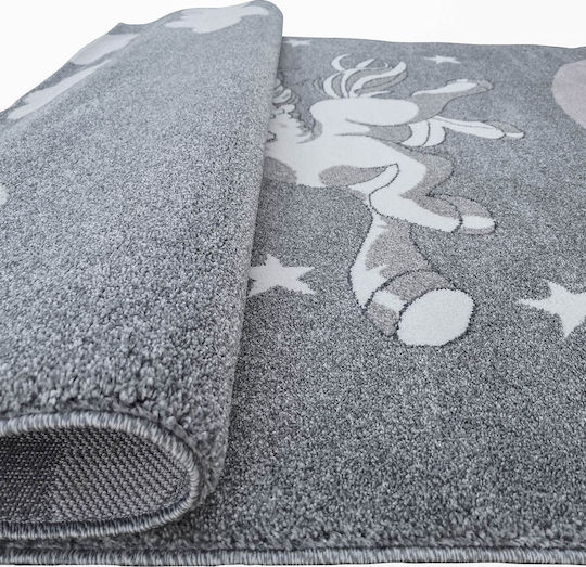 Polcarpet Star 2989 Παιδικό Χαλί Μονόκερος Grey Pink 160x230cm
