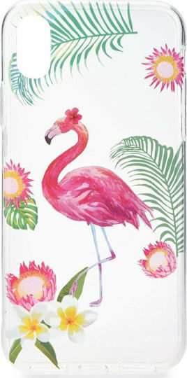 Forcell Summer Flamingo Umschlag Rückseite Silikon Mehrfarbig (Redmi 5 Plus)