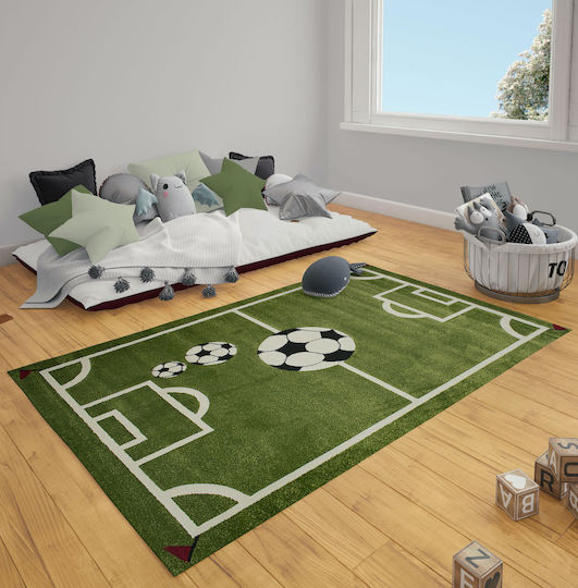 Koulis Carpets 6333Α Детско килимче Футбол Зелен 165x230см Дебелина 13мм