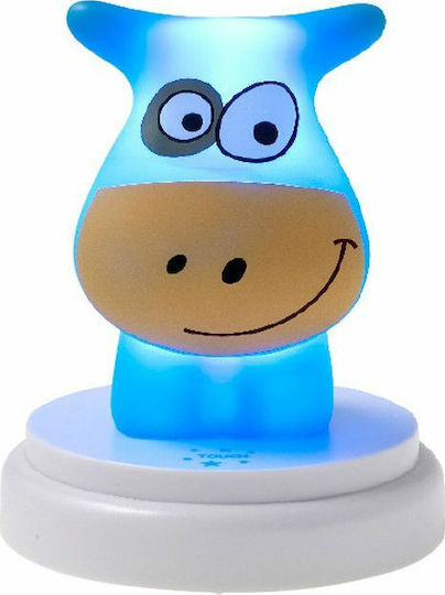 Alecto Baby Led Kids Decorative Lamp Naughty Cow Blue 12x12x15εκ.