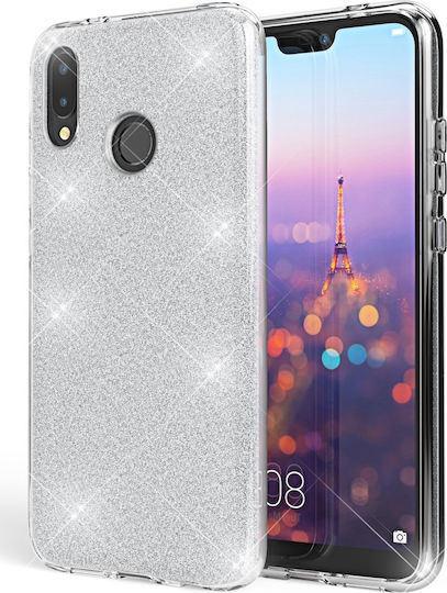 Forcell Shining Back Cover Σιλικόνης Ασημί (Huawei P Smart 2019 / Honor 10 Lite)