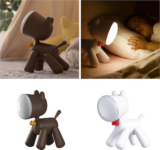 Allocacoc Kinder Dekorative Lampe Puppy Braun 15x9x21εκ.