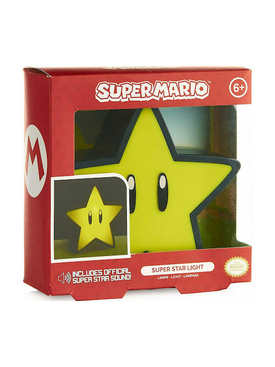 Paladone Led Kids Decorative Lamp Super Mario Bros Super Star Yellow 12εκ.