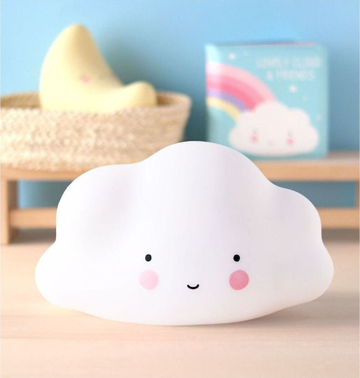 A Little Lovely Company Led Kids Decorative Lamp Cloud with Color Changes White 14.6x13.2x24.5εκ.
