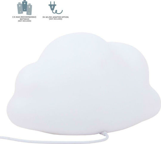 A Little Lovely Company Led Kids Decorative Lamp Cloud with Color Changes White 14.6x13.2x24.5εκ.