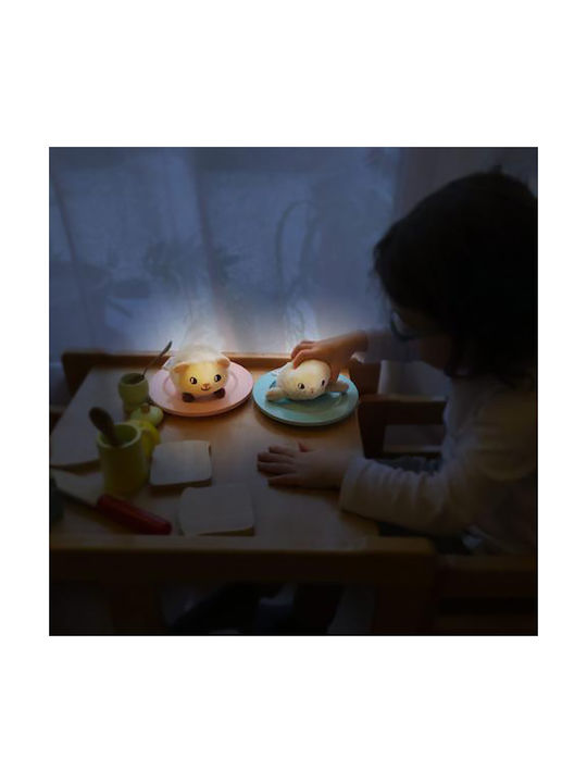 Pabobo Lampă decorativă pentru copii Oiță cu Schimbări de Culori Alb 9.5x9x7.7εκ.