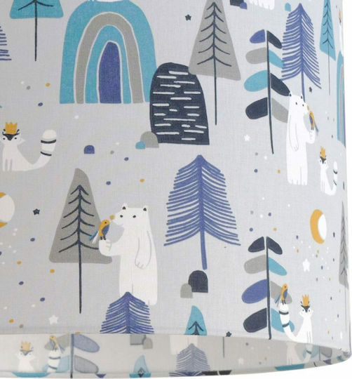Veis Forest Einfaches Licht Kinderdeckenleuchte Deckenleuchte 60W mit Fassung E27 Gray 35x24cm