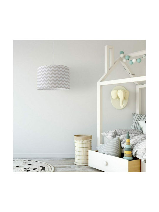 Veis Hesperis Chevron Einfaches Licht Kinderdeckenleuchte Deckenleuchte 60W mit Fassung E27 Grey