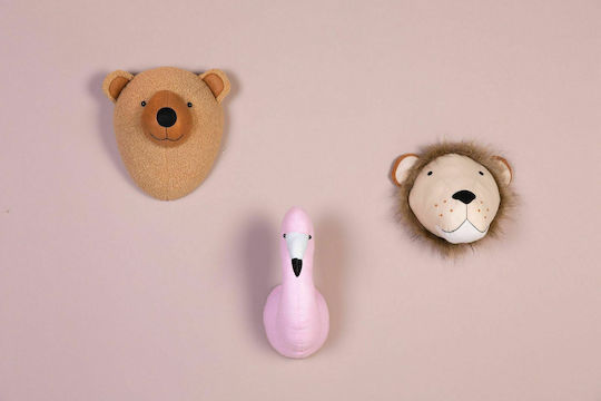 Childhome Kids Decorative Animal Bust Animals Brown made of Fabric Teddy Bear 29x20x31εκ.