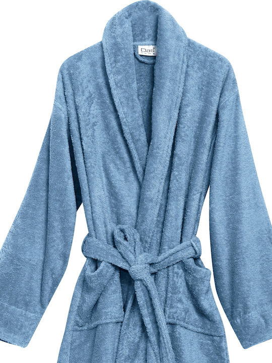 Das Home 1463 Collar Bathrobe Happy Γαλάζιο 430gr/m²