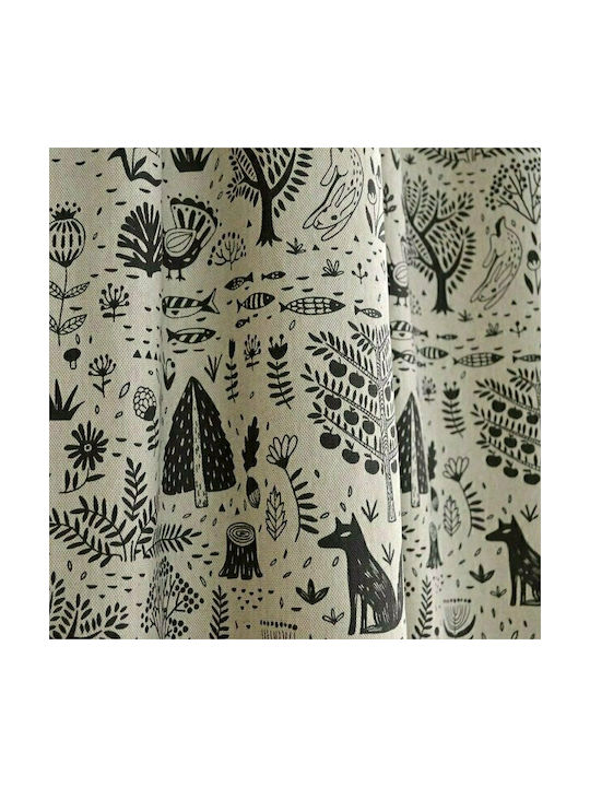 Lino Home Kids Rod Pocket Curtain Kettu 850 Black 8000000925 133x270cm