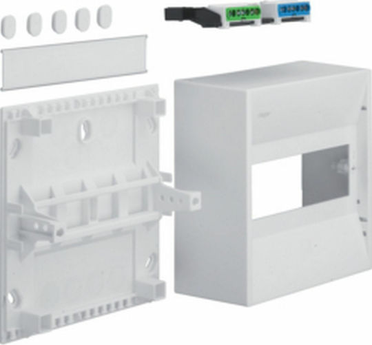 Hager Mini Gamma Wall mounted 8-Elements Fuse Box with 1 Row W182xH180xD82mm