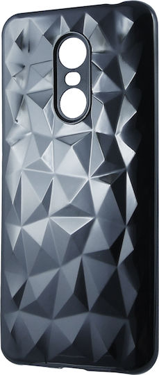 Forcell Air Prism 3D Pattern Umschlag Rückseite Silikon Schwarz (Redmi 5 Plus)