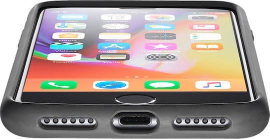 Cellular Line Sensation Umschlag Rückseite Silikon Schwarz iPhone SE 2020