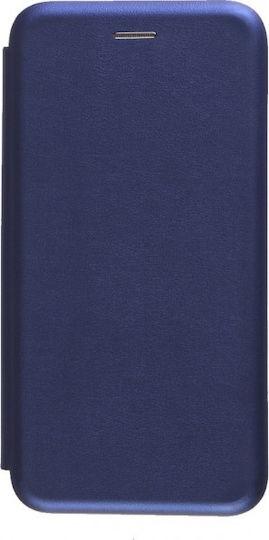 Forcell Curved Buchen Sie Synthetisches Leder Blau (Huawei P Smart)