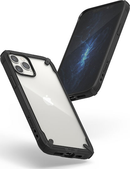 Ringke Fusion X Back Cover Plastic / Silicone 2mm with Strap Black (iPhone 12 Pro Max)