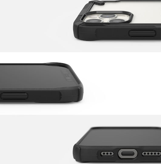 Ringke Fusion X Back Cover Plastic / Silicone 2mm with Strap Black (iPhone 12 Pro Max)