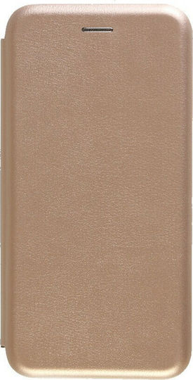 Forcell Elegance Buchen Sie Synthetisches Leder Gold (Galaxy A70)