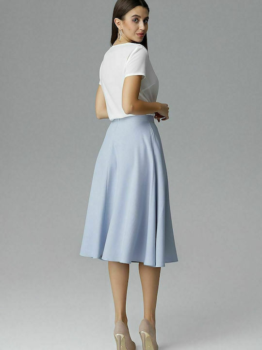 Figl M628 High Waist Midi Skirt Cloche in Blue color 126034