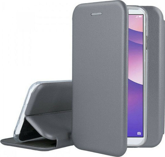 Forcell Book Δερματίνης Γκρι (Huawei P30 Lite)