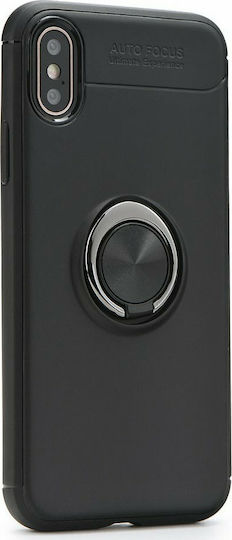 Forcell Ring Back Cover Πλαστικό Μαύρο (Redmi 7)