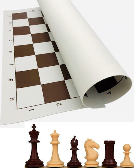 Schach Faltbare Rolle mit Schachfiguren 49x49cm