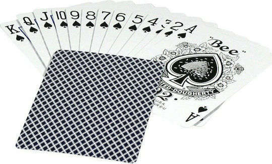 Bee Standard Index Playing Cards Laminated for Poker Blue