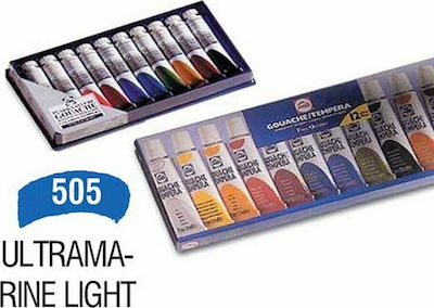 Royal Talens Gouache Extra Fine Quality Tempera de Pictură Ultramarin deschis 505 în Tubular 20ml 1buc 08045052