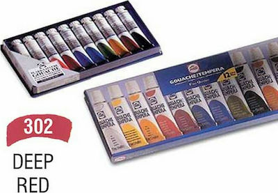 Royal Talens Gouache Extra Fine Quality Tempera de Pictură Roșu închis 302 în Tubular 20ml 1buc 08043022