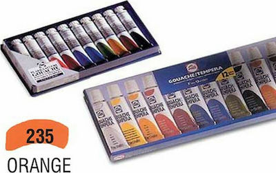 Royal Talens Gouache Extra Fine Quality Tempera de Pictură Portocaliu 235 în Tubular 20ml 1buc 08042352