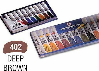 Royal Talens Gouache Extra Fine Quality Tempera Farben Deep Brown 402 in Röhre 20ml 1Stück 08044022