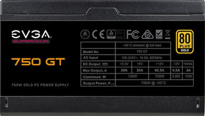 EVGA SuperNOVA 750 GT 750W Μαύρο Τροφοδοτικό Υπολογιστή Full Modular 80 Plus Gold