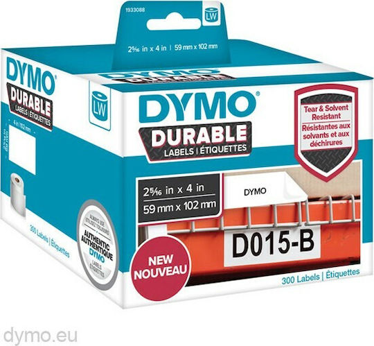 Dymo 300 Αυτοκόλλητες Ετικέτες σε Ρολό για Εκτυπωτή Ετικετών 59x102mm