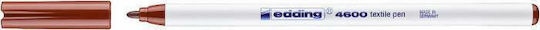 Edding Textile Pen 4600 Marker Brown Permanent for Fabric Round nose