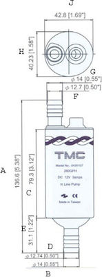 TMC Pumpe Wassertransfusion für Boot Automatisch 17,6 Liter pro Minute 12V