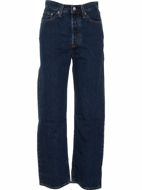 Ribcage High Waist Women's Jean Trousers in Regular Fit Noe Dark
