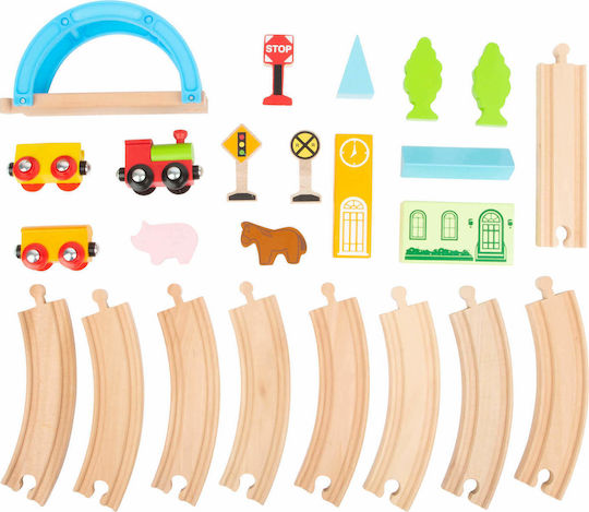 Small Foot City Country Railroad Σετ με Τρενάκι από Ξύλο για 3+ Ετών