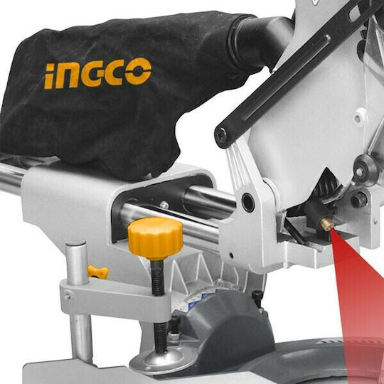 Ingco Φαλτσοπρίονο Ρεύματος 1800W Συρόμενο με Οδηγό Laser & Διάμετρο 254mm