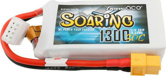 Gens Ace Soaring Μπαταρία Li-Po 11.1V 1300mAh 3S για Τηλεκατευθυνόμενο