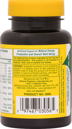 Nature's Plus Multivitamină pentru Energie 30 Tablete