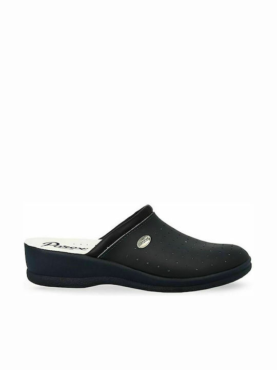 Parex Women's Leather Anatomic Clogs Blue