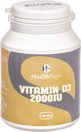 Health Sign Vitamin D3 for Immune System Boost & Bone Health 2000iu 120 tabs