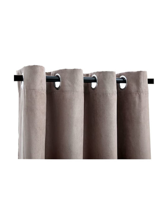 vidaXL Комплект Затъмняващи Пердета с Копчета Кафяви 140x175см