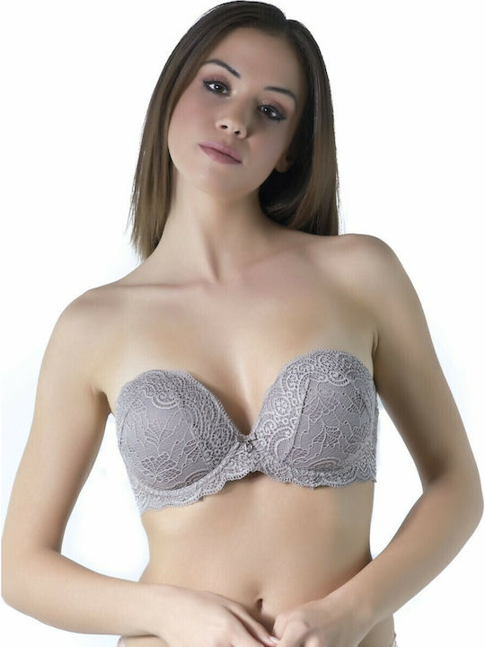 Gray Σουτιέν mit leichter Polsterung DOUBLE PIZZO